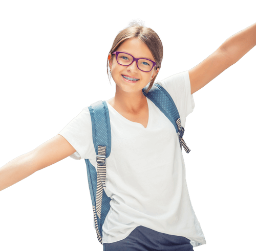 Young Girl With Orthodontic Braces