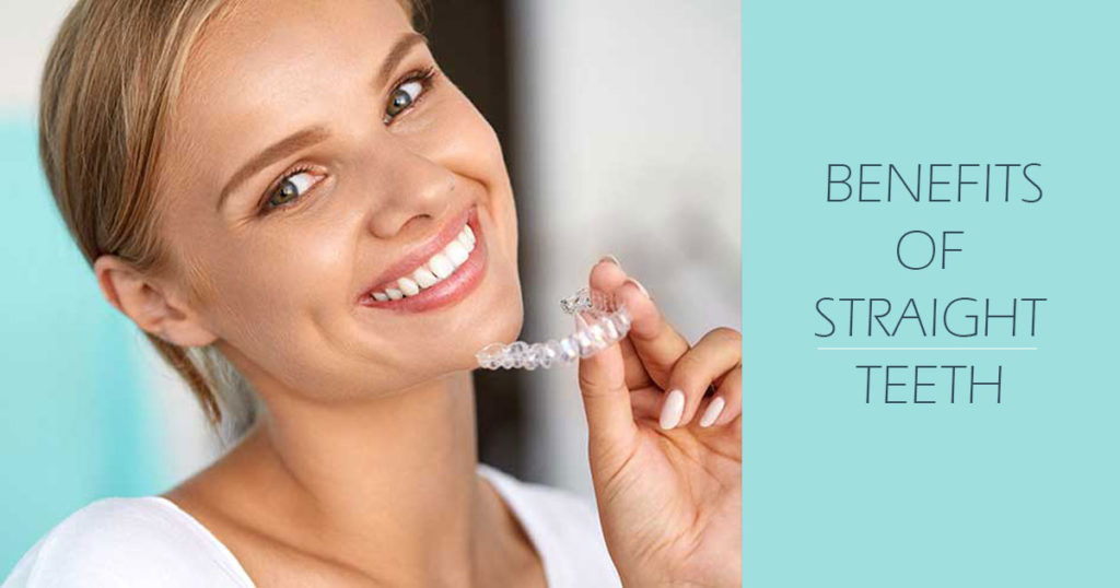 Benefits of Straight Teeth Benefits of Straight Teeth Girl With Invisalign Tray
